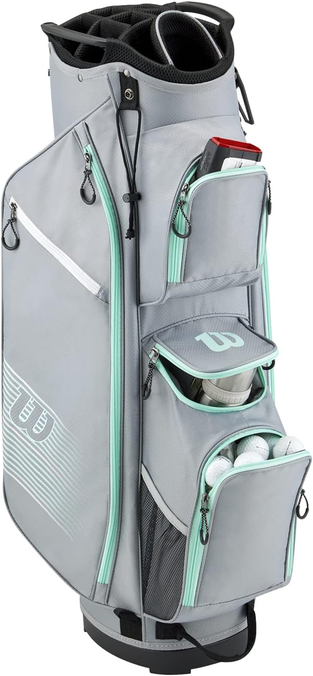 Wilson Ladies Prostaff Golf Cart Bag,Grey/Green,One Size,