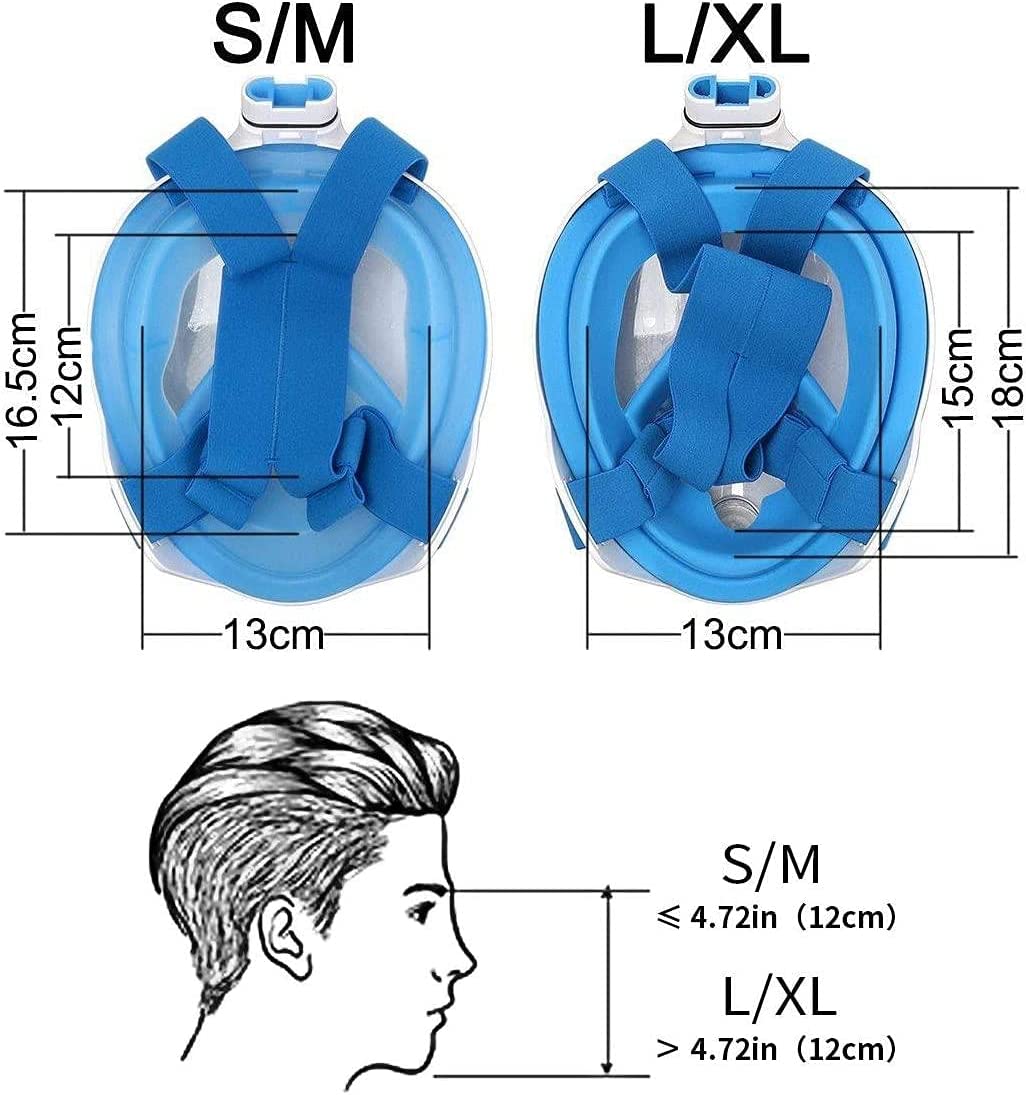 Full Face Mask Snorkeling Scuba  M2068G- L/XL