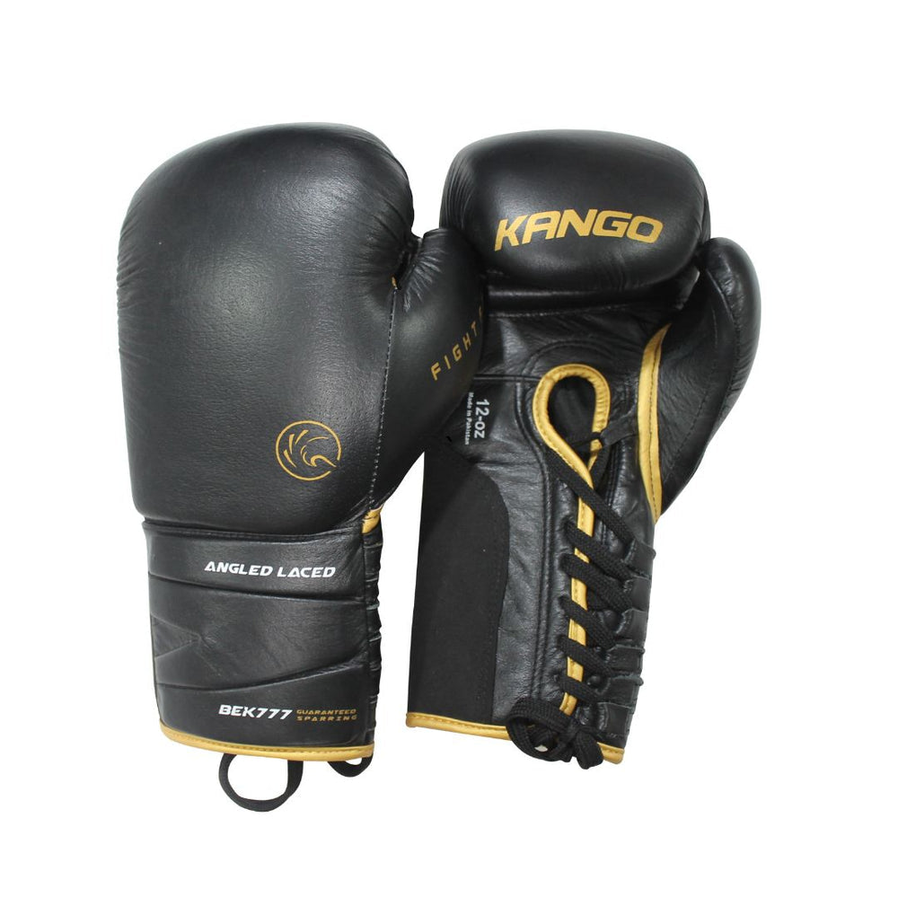 Leather Metallic Boxing Gloves + Hand Wrap