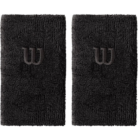 Wilson Extra Wide  W Wristband Bk/Bk Osfa