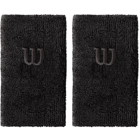 Wilson Extra Wide  W Wristband Bk/Bk Osfa