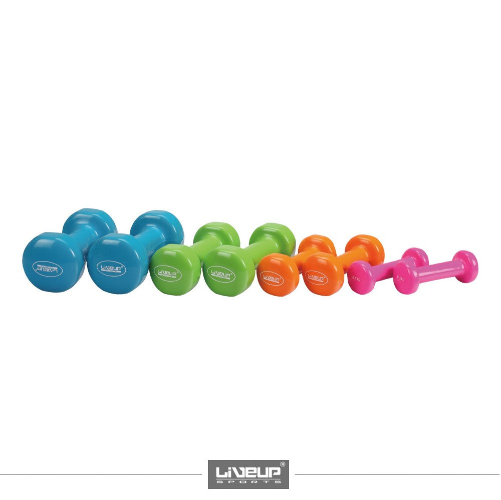 LIVEUP DUMBBELL VINYL LS2001-3 KG